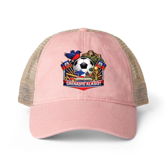 Casquette ALASO pour femme avec filet à l'arrière, effet délavé