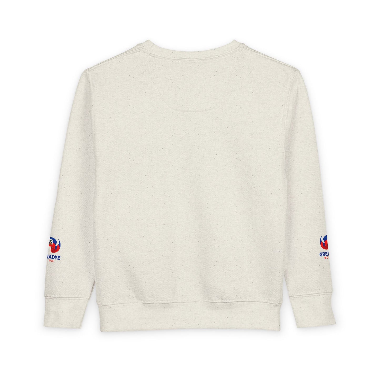 Sudadera ALASO para niños pequeños — Cuello redondo minimalista y acogedor con un pequeño parche de corazón en la manga